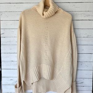 Moth for Anthro Cream-color Turtleneck Sweater